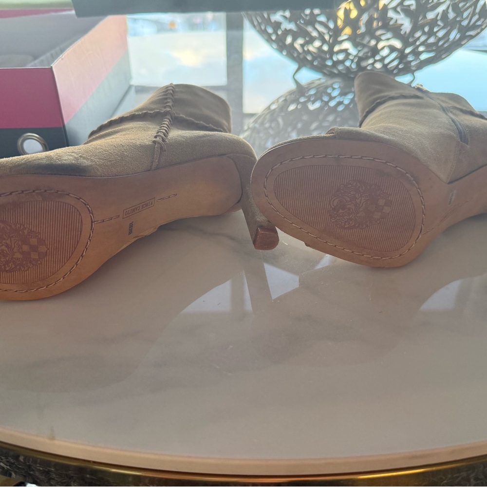 Vince Camuto Brown Suede Ankle Booties - Picture 8 of 12